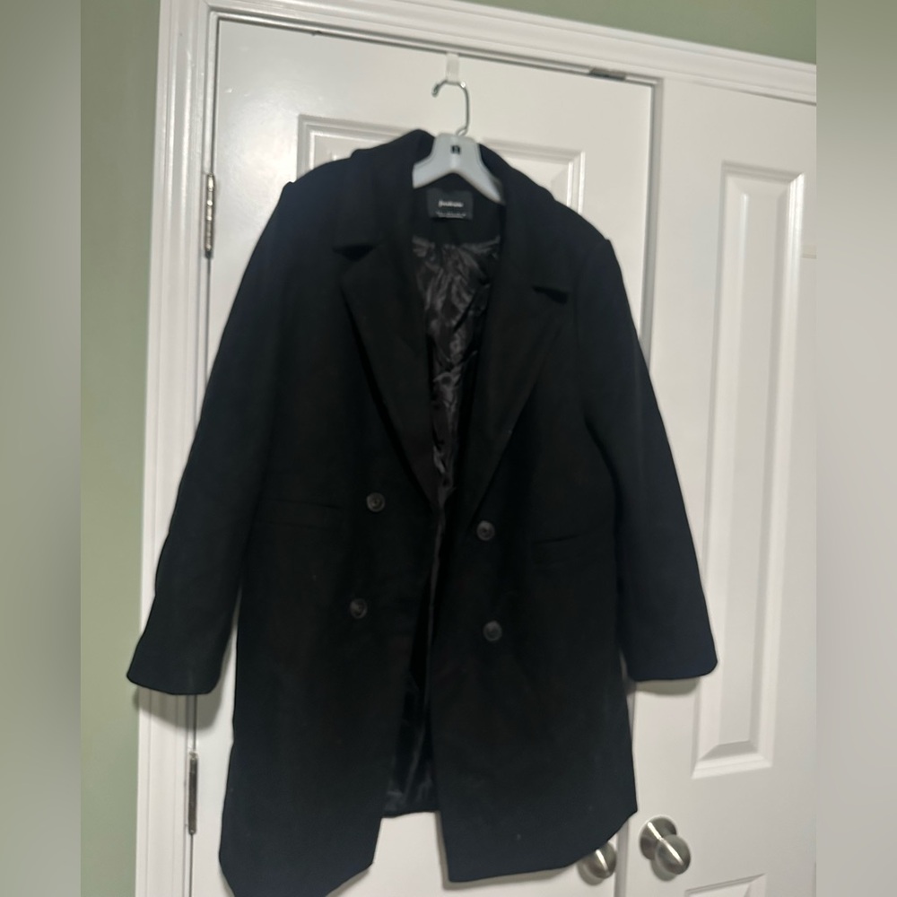 Stadivarius double breaded wool coat size large